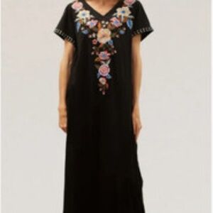 Caite Embroidered Maxi Dress